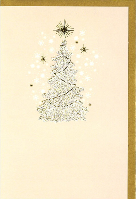 グリーティングカード クリスマス「輝くクリスマスツリー」メッセージカード