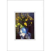 グリーティングカード 多目的 B&Bフラワーシリーズ「ブルーの花瓶」花柄