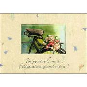 ポストカード カラー写真「自転車と花束」郵便はがき