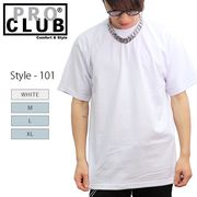 プロクラブ【PRO CLUB】101 Heavyweight Cotton Short Sleeve Crew Neck T-Shirt Tシャツ 半袖 ホワイト