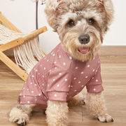 斑点のあるTシャツ、ペットの服、猫と猫の服、春と夏の新しいスタイル、小型犬の服