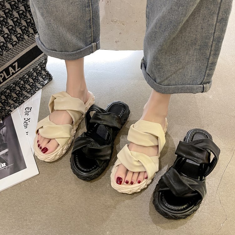 夏　　レディース　サンダル　スリッパ　カジュアル　韓国ファッション　厚底靴