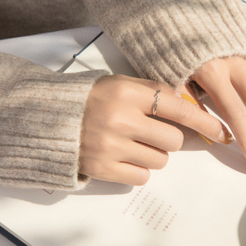 韓国ファッション アクセサリー  レディース 開口指輪 リング 気質 INS風 s925