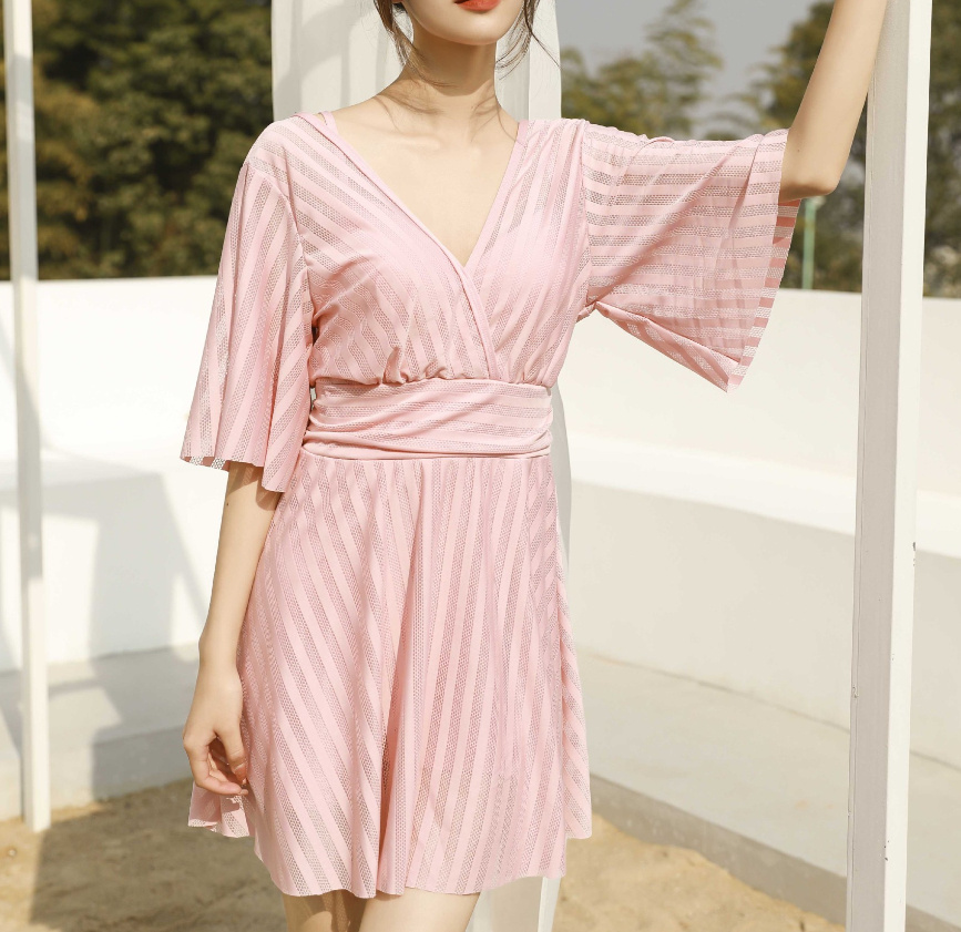 体型カバー レディース 水着 ワンピース スレンダーに見える ワンピ水着 海遊び フレア 韓国ファッション Www Watsons Biz Id