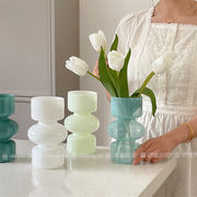 ナチュラルでシンプルなデザイン ガラス花瓶 水耕栽培 花 フラワーアレンジメント ホーム 装飾品