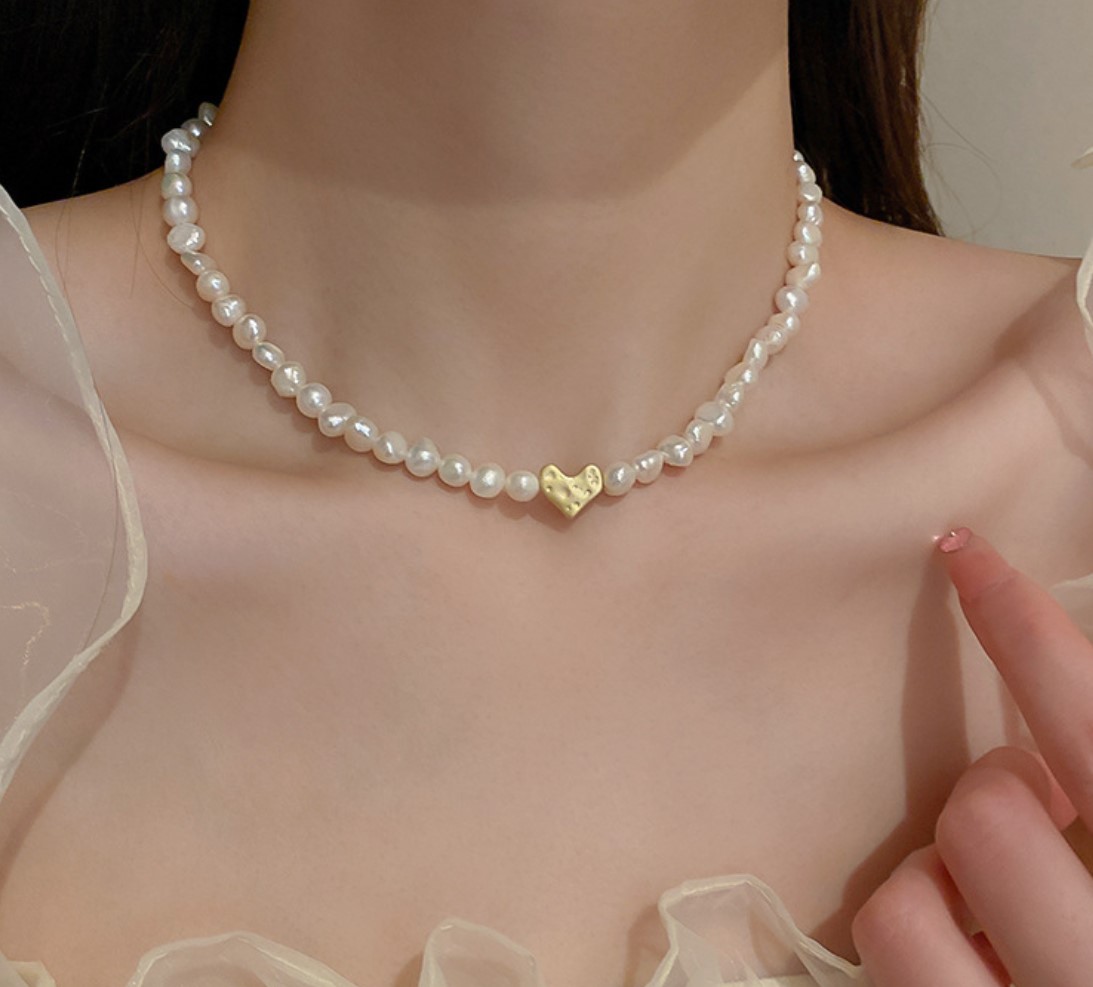 PonteVecchioK10YG 淡水パール ハートネックレス 40cm 淡水パールハートネックレス | 卸売・ 問屋・仕入れの専門サイト【NETSEA】