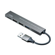 サンワサプライ USB 3.2 Gen1+USB2.0 コンボ スリムハブ(カードリーダー
