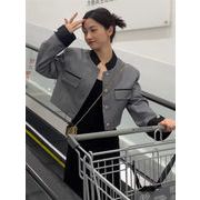 INS 秋新作 カジュアル　韓国風　デザイン　キャンパス　コート　ジャケット+キャミソール