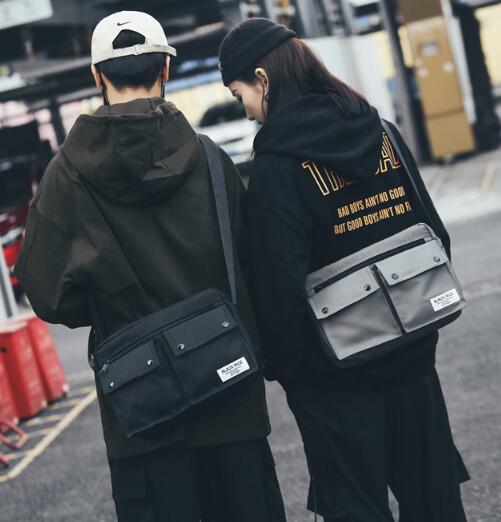 ショルダーバッグ　ナイロン素材　男女兼用　韓国ファッション　個性