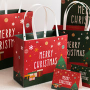 メッセージカード付き クリスマス ギフトバッグ プレゼント ラッピング  手提げ袋 贈り物 ギフト