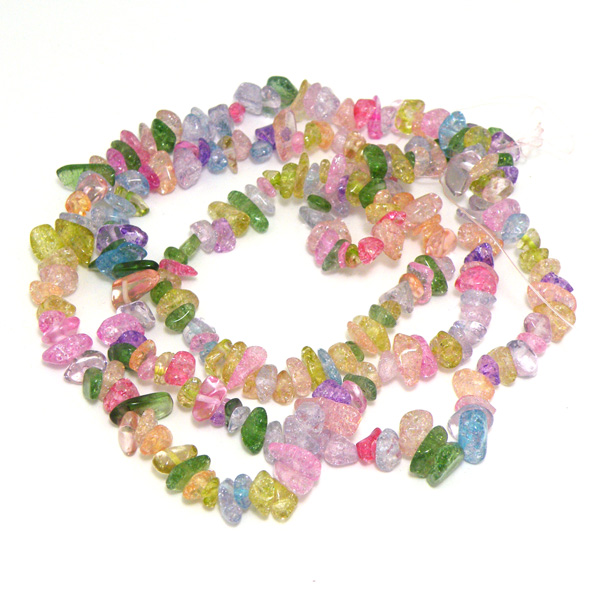 天然石 ビーズライン 卸売/マルチカラー水晶(Multicolor quartz) チップビーズ（さざれ）