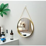INS 壁飾り鏡  レトロ   玄関  ラウンド ハンギングミラー  化粧鏡 置物を飾る 創意撮影装具