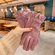 手袋　韓国ファッション　秋冬　蝶結び　レディース　デザイン　シンプル