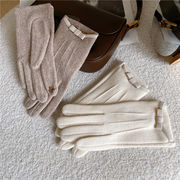 手袋　レディース　蝶結び　韓国ファッション　スマホ対応　秋冬　防寒