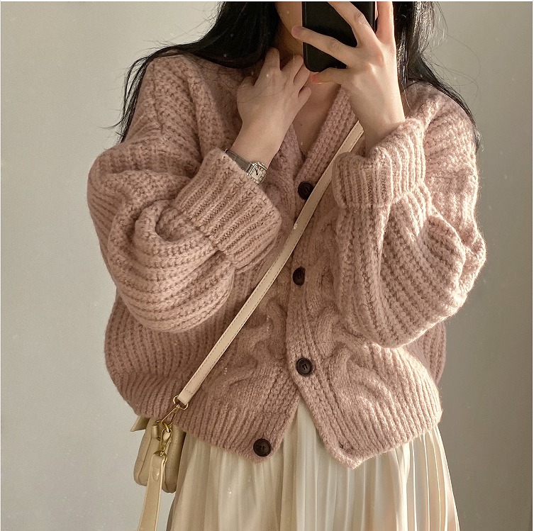 【秋冬新作】ファッションセーター♪ホワイト/ピンク/グレー3色展開◆