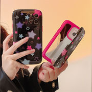 新入荷 スマホケース★ iPhone14ケース 可愛い 韓国風 iPhoneケース 耐摩擦 鏡付き ファッション
