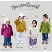 韓国風子供服  子供服  長袖 トップス ベビー服  コート ニットセーター カーディガン 可愛い 4色