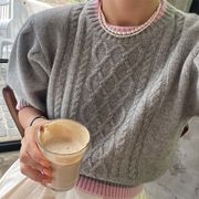 【2022秋服】韓国風レディース服　春秋  優しい　きれいめ　セーター　ニット　