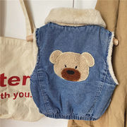 子供服　秋冬　ベスト　男女兼用　キッズ服　刺繍　かわいい