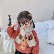 2022秋冬新作  韓国ファッション  子供マフラー  小さなクマ  暖かい  キャラクター メリヤス マフラー