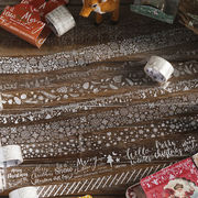 文具PETシール貼紙 マスキングテープ 手帳素材 リボン幾何学文字葉雪の華鹿クリスマス1.5/2/3cm*2m