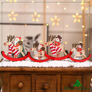 Christmas限定 木製 ミニ木馬 クリスマス飾り 部屋飾り クリスマス用品 可愛い