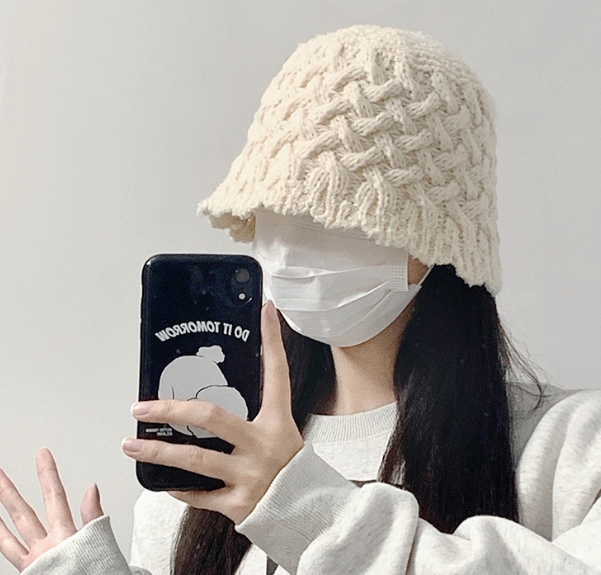 秋冬人気 バケットハット ハット小顔効果  レディース  ニット帽 キャップ 韓国ファッション4色