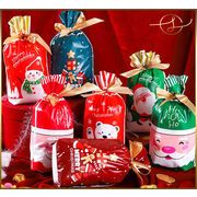 8種類☆リボン付きギフト袋 クリスマス 縦長 ラッピング袋 お菓子袋 ギフト 包装  梱包材