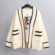 初回送料無料セーターコートゆったりサイズカーディガン秋冬ファッションミディアム丈コート人気
