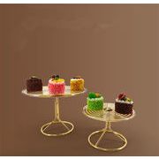 ディスプレイラック ガラス フルーツディスク キャンディ トレイ ケーキ デザートテーブル 大人気