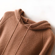 品質自信ありゆったりする スリム セーター 厚手 フード付き カーディガン ベースシャツ ニットトップス
