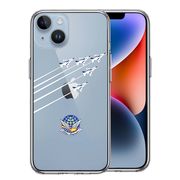 iPhone 14 Plus 側面ソフト 背面ハード ハイブリッド クリア ケース シェル ブルーインパルス