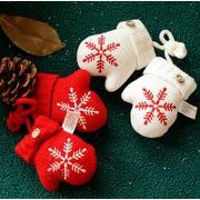 秋冬 クリスマス 韓国風ニット手袋  子供手袋 厚手 子供服 冬用グローブ  ファッション2色