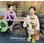 韓国風子供服 コートトップス カーディガンダウンジャケットアウター キッズ服 裹起毛 ふわふわ 厚手2色