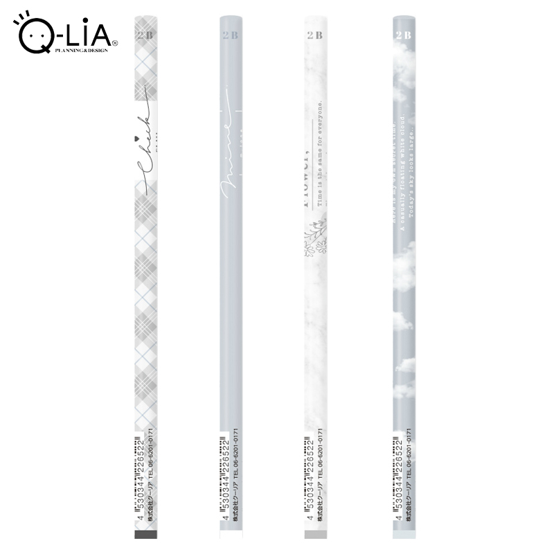 ■Q-LiA（クーリア）■　マイルドグレー　ステーショナリー鉛筆(2B・丸)
