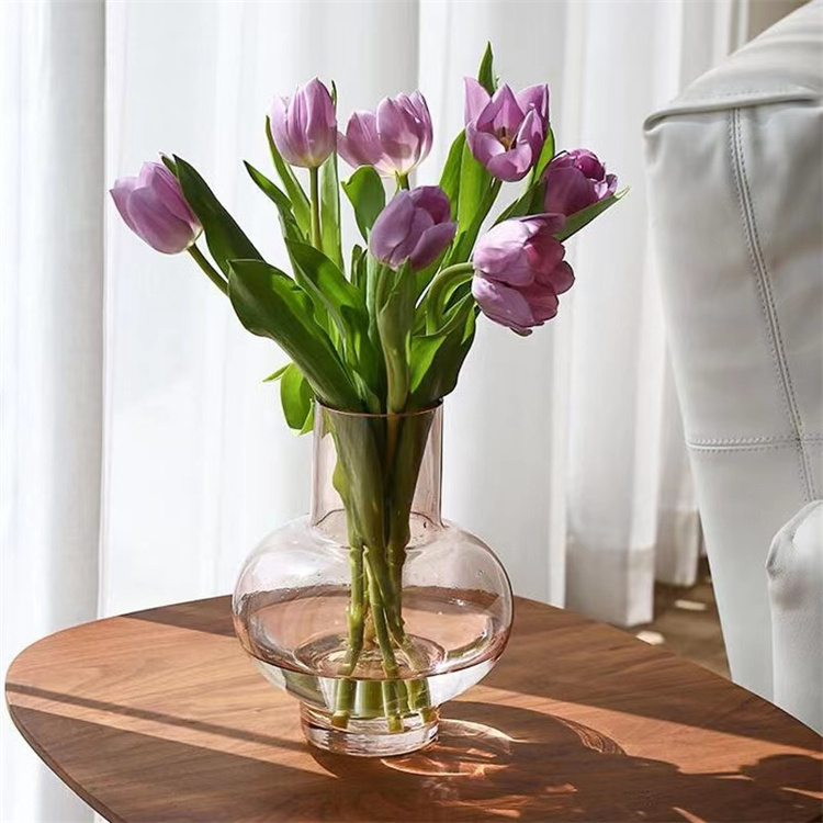 置物 見本室 洗練された リビングルーム 現代 シンプル ガラスの花瓶 アイデア 食卓 装飾 花器