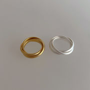 リング ring  指輪 ins  デザイン   マットメタル シルバー　ゴールド