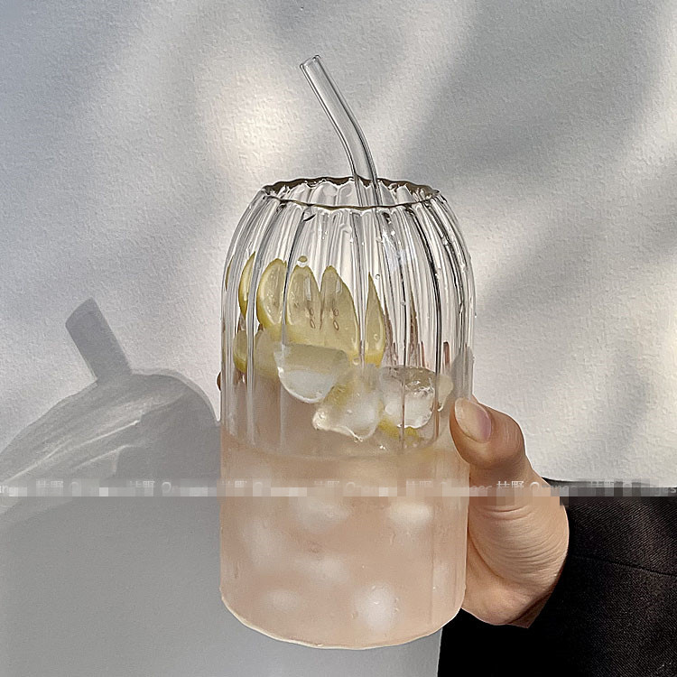 独特の存在感 激安セール グラス ラテ コーヒーカップ ジュースカップ 冷たい飲み物カップ ストロー