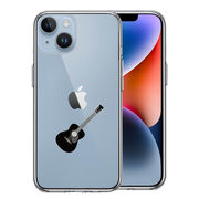 iPhone14 側面ソフト 背面ハード ハイブリッド クリア ケース フォークギター