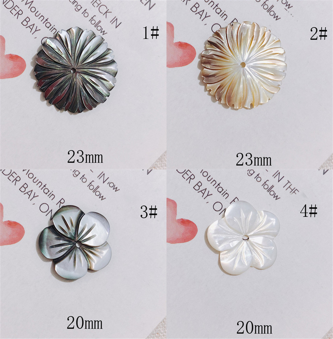 シェルパーツ 貝 シェル チャーム 天然素材 ハンドメイド 花 サクラ 