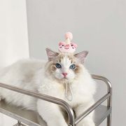 【2023春夏新作】 ペット お誕生日帽子 ギフト お祝い 可愛い  フワフワ  犬猫兼用  ペット用品