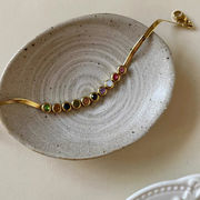 スネークネックレス　アクセサリー　メタル　ジルコニア　オシャレ　デザイン
