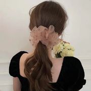 シュシュ　ヘアアクセサリー　髪飾り　デザイン　ハート　韓国ファッション　春夏新作