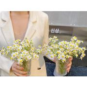 週末限定 カモミール デイジーちゃん フェイク 食卓 装飾 花束 花瓶 12枚写真撮影道具 置物