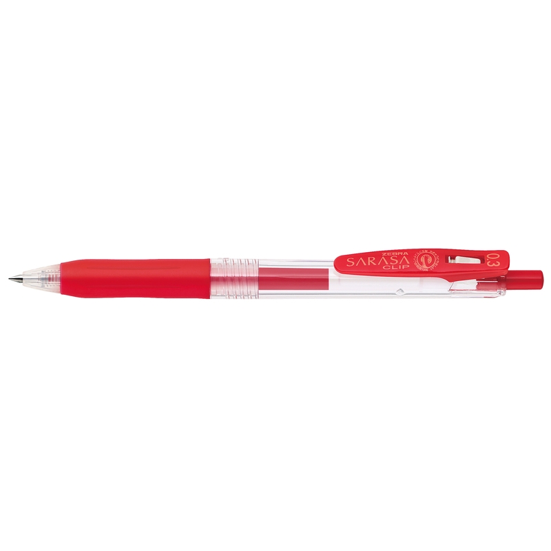 ゼブラ ゲルインクボールペン サラサクリップ0.3 赤 JJH15-R