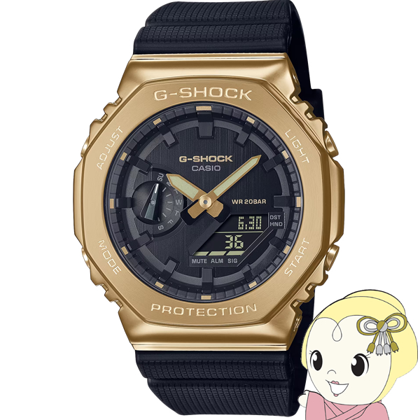 G-SHOCK GM-2100G-1A9JF 腕時計 CASIO カシオ メタルカバード 黒 ゴールド メンズ 国内正規品 アナログ