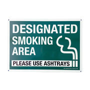 SECURITY SIGN / SMOKING AREA-GREEN セキュリティサイン　看板