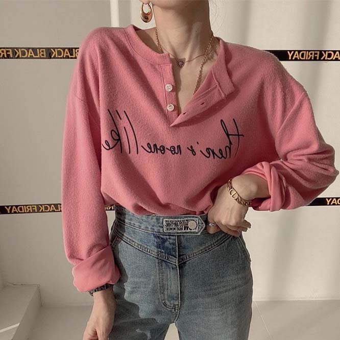 【NEW即納商品】韓国風レディース服　春秋　ゆったり  シンプル　カジュアル　きれいめ　長袖Tシャツ