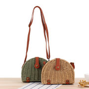 春夏新品 レディース バッグ鞄 かごバッグ 草編みバッグ ハンドルバッグ ショルダーバッグ ビーチバッグ4色