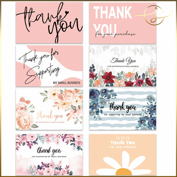 【10種】お花 ピンク サンクスカード ありがとう 販促カード ショップカード ギフト 包装